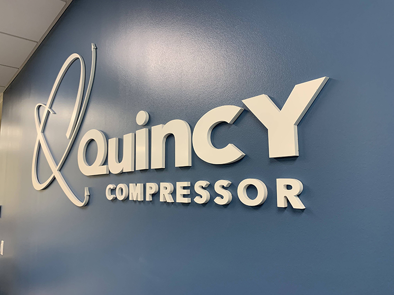 Quincy Compressor sign